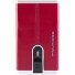  Portacarte di credito quadrato blu RFID in pelle 6 cm Variante red
