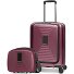  Set di valigie Essentials 14 2 pezzi trolley da cabina con piega elastica + beauty case Variante aubergine metallic