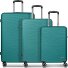  Dallas 3.0 Set di valigie a 4 ruote 3 pezzi con pieghe elastiche Variante turquoise