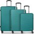 Dallas 3.0 Set di valigie a 4 ruote 3 pezzi con pieghe elastiche Variante turquoise Dallas 3.0 Set di valigie a 4 ruote 3 pezzi con pieghe elastiche Variante turquoise