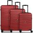  Bologna 4 ruote Set di valigie 3 pezzi Variante dark red