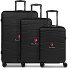  Bologna 4 ruote Set di valigie 3 pezzi Variante black