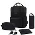 Set zaino Bergen changing 4 pz. scomparto per laptop Variante all black Set zaino Bergen changing 4 pz. scomparto per laptop Variante all black