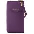  Bologna Portafoglio in pelle con zip Custodia per cellulare in pelle 19 cm Variante purple