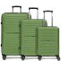 Shine 4 ruote Set di valigie 3 pezzi con piega di espansione Variante olive Shine 4 ruote Set di valigie 3 pezzi con piega di espansione Variante olive