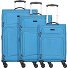 Travel Line 9204 4 ruote Set di valigie 3 pezzi con piega di espansione Variante blau  Travel Line 9204 4 ruote Set di valigie 3 pezzi con piega di espansione Variante blau