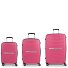 Shinyuu 4 ruote Set di valigie 3 pezzi con piega di espansione Variante rosa Shinyuu 4 ruote Set di valigie 3 pezzi con piega di espansione Variante rosa