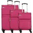 Travel Line 6704 Set di valigie a 4 ruote 3 pz. Variante pink  Travel Line 6704 Set di valigie a 4 ruote 3 pz. Variante pink