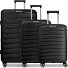 London 4 ruote Set di valigie 3 pezzi con piega di espansione Variante black London 4 ruote Set di valigie 3 pezzi con piega di espansione Variante black