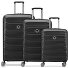 Meteor 4 ruote Set di valigie 3 pezzi con piega di espansione Variante black Meteor 4 ruote Set di valigie 3 pezzi con piega di espansione Variante black