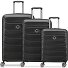  Meteor 4 ruote Set di valigie 3 pezzi con piega di espansione Variante black