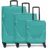  taska set di valigie a 4 ruote 3 pezzi con piega elastica Variante petrol