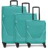 taska set di valigie a 4 ruote 3 pezzi con piega elastica Variante petrol taska set di valigie a 4 ruote 3 pezzi con piega elastica Variante petrol