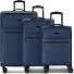  Valencia Soft 4 ruote Set di valigie 3 pezzi con piega di espansione Variante navy