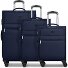  Valencia Soft 4 ruote Set di valigie 3 pezzi con piega di espansione Variante navy