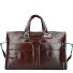Borsa da viaggio Weekender quadrata blu in pelle 47 cm Scomparto per laptop Variante mogano Borsa da viaggio Weekender quadrata blu in pelle 47 cm Scomparto per laptop Variante mogano
