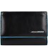  Portafoglio quadrato blu RFID in pelle 12 cm Variante black