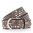 Cintura con borchie in pelle Variante hellbraun | 90 cm Cintura con borchie in pelle Variante hellbraun | 90 cm
