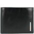  Portafoglio quadrato in pelle blu 12,5 cm Variante black