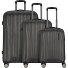  Moonrock 4 ruote Set di valigie 3 pezzi con piega di espansione Variante black brushed