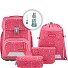  Basis Set di borse per la scuola 4 pezzi Variante Pink Bubbles