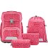  Basis Set di borse per la scuola 4 pezzi Variante Pink Bubbles