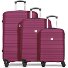 Paradise 4 ruote Set di valigie 3 pezzi Variante berry Paradise 4 ruote Set di valigie 3 pezzi Variante berry