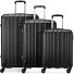  Kinetic 2.0 4 ruote Set di valigie 3 pezzi con piega di espansione Variante nero