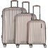  Moonrock 4 ruote Set di valigie 3 pezzi con piega di espansione Variante rosesilver brushed