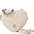  Fashion Mini Borsa Borsa a tracolla Vera Pelle 14 cm Variante macadamia white