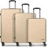 Dallas 3.0 Set di valigie a 4 ruote 3 pezzi con pieghe elastiche Variante beige Dallas 3.0 Set di valigie a 4 ruote 3 pezzi con pieghe elastiche Variante beige