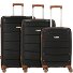 Graz 4 ruote Set di valigie 3 pezzi Variante schwarz-braun