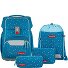  Basis Set di borse per la scuola 4 pezzi Variante Set „Blue Hearts