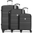 Paradise 4 ruote Set di valigie 3 pezzi Variante black Paradise 4 ruote Set di valigie 3 pezzi Variante black