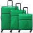  x United Colors of Benetton Colour Block Set di valigie a 4 ruote 3 pezzi. Variante green