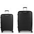 Queens 4 ruote Set di valigie 2 pezzi con piega di espansione Variante negro Queens 4 ruote Set di valigie 2 pezzi con piega di espansione Variante negro