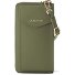  Bologna Portafoglio in pelle con zip Custodia per cellulare in pelle 19 cm Variante olive