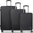  Dallas 3.0 Set di valigie a 4 ruote 3 pezzi con pieghe elastiche Variante black