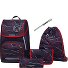  Ergojet Set di borse per la scuola 6 pezzi Variante black red