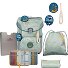  ErgoFlex Easy ECO Set di borse per la scuola 6 pezzi Variante Grey Planet