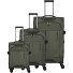  Briize 4 ruote Set di valigie 3 pezzi con piega di espansione Variante khaki