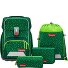  Basis Set di borse per la scuola 4 pezzi Variante Green Graphics