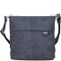  Mademoiselle.M Borsa a spalla 25 cm Variante nubuk blue