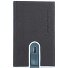 Portacarte di credito quadrato nero in pelle 6 cm Variante dark brown Portacarte di credito quadrato nero in pelle 6 cm Variante dark brown