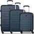  Amplar Evo 4 ruote Set di valigie 3 pezzi con piega di espansione Variante navy blue