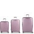 Queens 4 ruote Set di valigie 3 pezzi con piega di espansione Variante lila Queens 4 ruote Set di valigie 3 pezzi con piega di espansione Variante lila