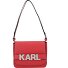 Letters Borsa a tracolla Pelle 24 cm Variante haute red Letters Borsa a tracolla Pelle 24 cm Variante haute red