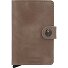  Miniwallet Vintage Custodia per carte di credito Portafoglio RFID in pelle 6,5 cm Variante taupe