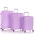  Pastel 4 ruote Set di valigie 3 pezzi con piega di espansione Variante lavender