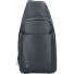 Borsa a tracolla quadrata nera in pelle 20 cm Variante black Borsa a tracolla quadrata nera in pelle 20 cm Variante black